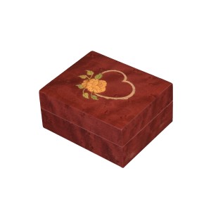 Inlaid Music Box 410 Heart with Flowers