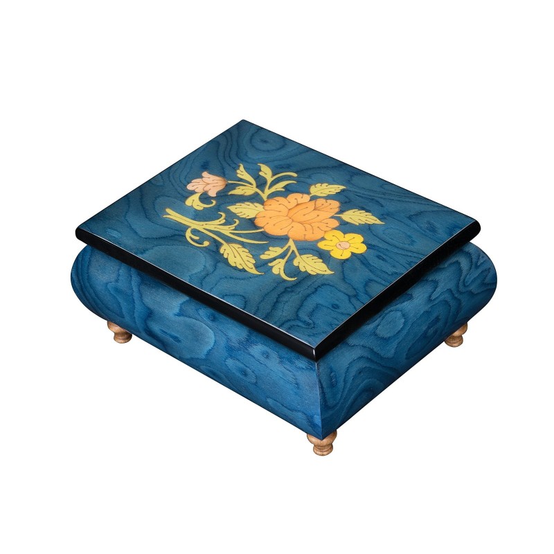 Inlaid Music Box 415 Flowers