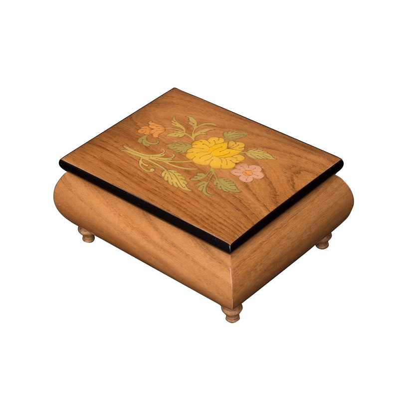 Inlaid Music Box 415 Flowers