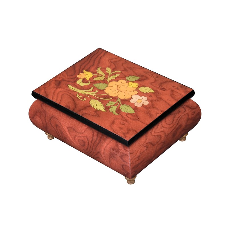 Inlaid Music Box 415 Flowers