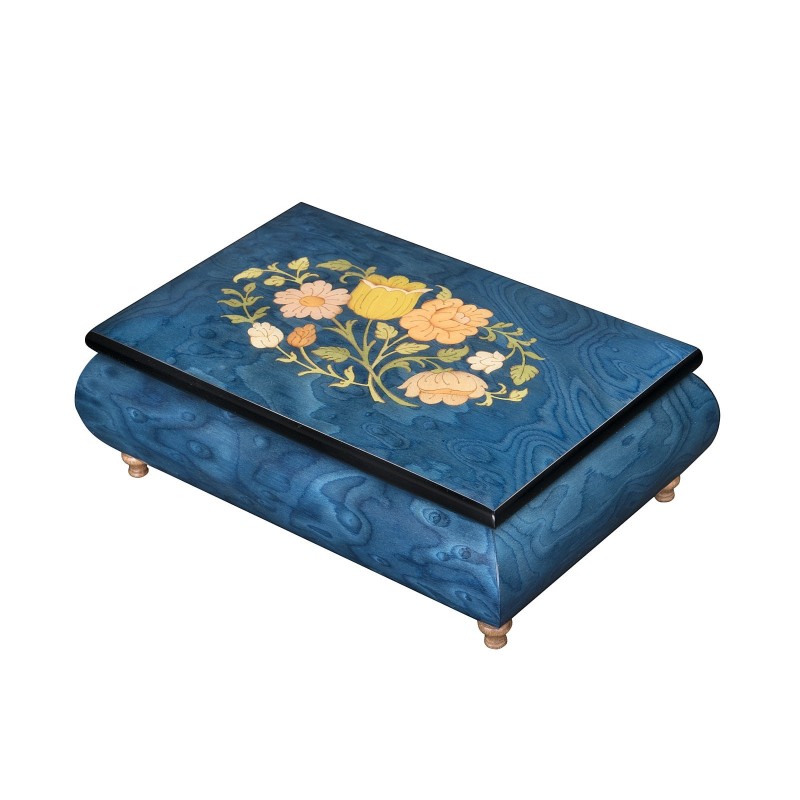 Inlaid Music Box 420 Flowers